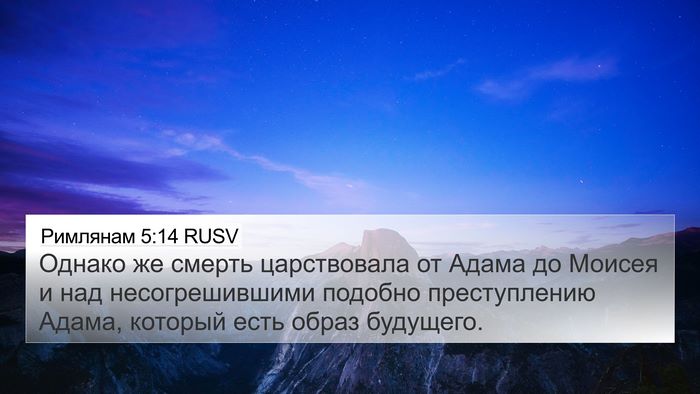 Римлянам 5:14 RUSV Bible Verse Image