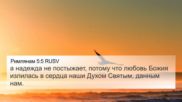 Римлянам 5:5 RUSV Bible Verse Image
