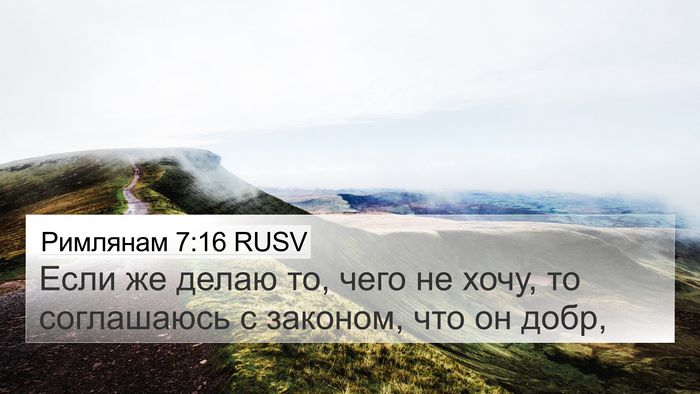 Римлянам 7:16 RUSV Bible Verse Image