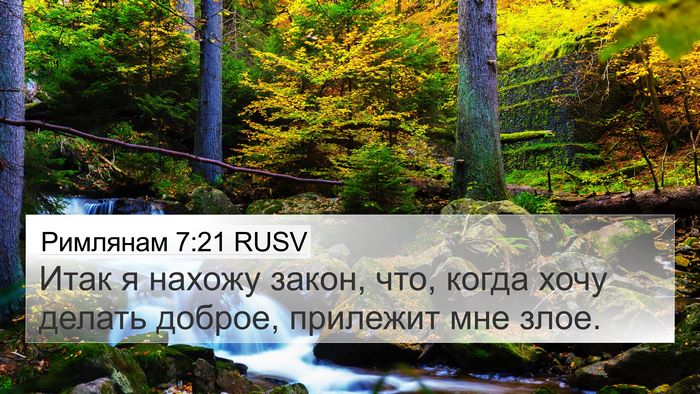 Римлянам 7:21 RUSV Bible Verse Image