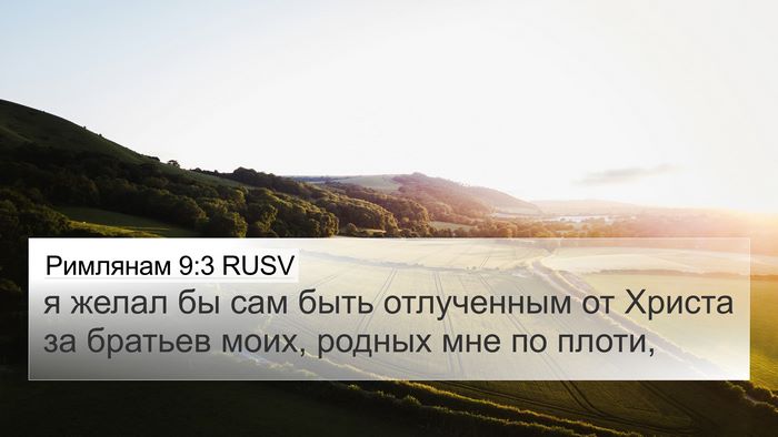Римлянам 9:3 RUSV Bible Verse Image