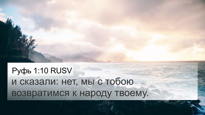 Руфь 1:10 RUSV 4K Wallpaper - и сказали: нет, мы с тобою - 4K Wallpaper Bible Verse