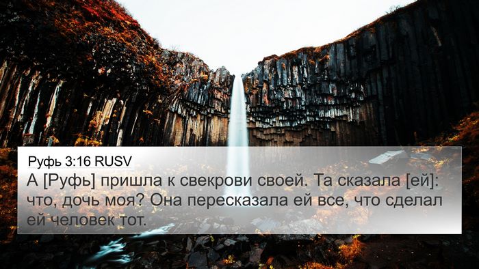 Руфь 3:16 RUSV 4K Wallpaper - А [Руфь] пришла к свекрови - 4K Wallpaper Bible Verse