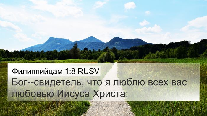 Филиппийцам 1:8 RUSV Bible Verse Image