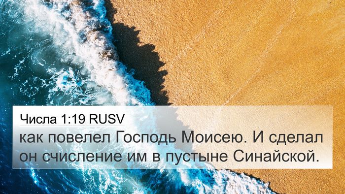 Числа 1:19 RUSV 4K Wallpaper - как повелел Господь - 4K Wallpaper Bible Verse