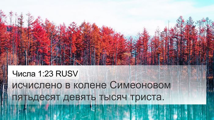 Числа 1:23 RUSV 4K Wallpaper - исчислено в колене - 4K Wallpaper Bible Verse