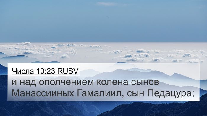 Числа 10:23 RUSV Bible Verse Image