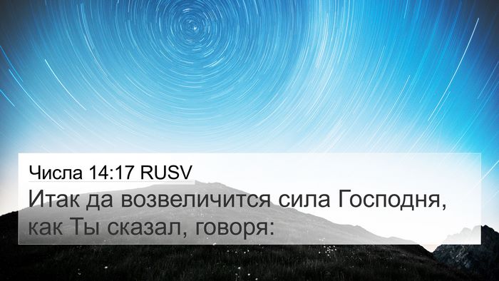 Числа 14:17 RUSV Bible Verse Image