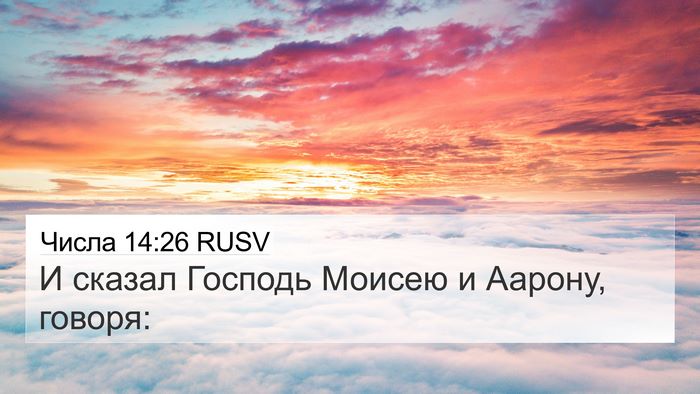 Числа 14:26 RUSV 4K Wallpaper - И сказал Господь Моисею и - 4K Wallpaper Bible Verse
