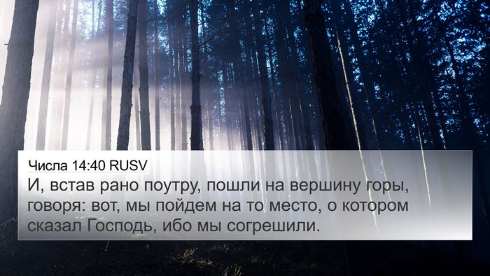 Числа 14:40 RUSV Bible Verse Image