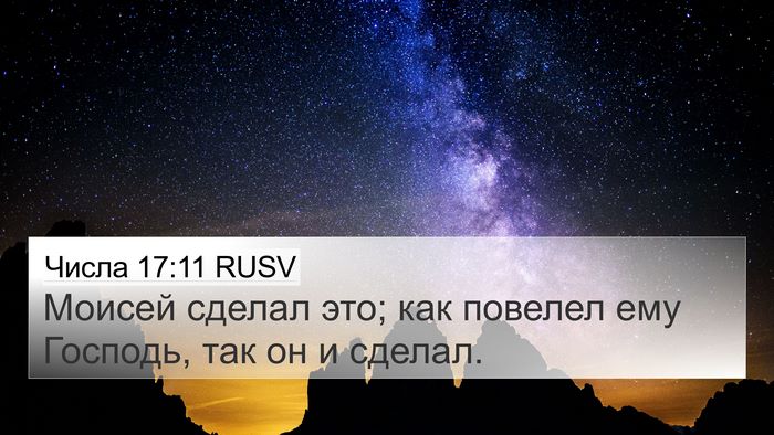 Числа 17:11 RUSV 4K Wallpaper - Моисей сделал это; как - 4K Wallpaper Bible Verse