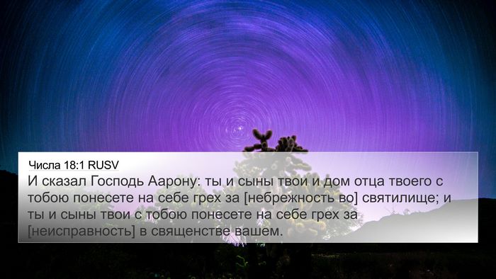 Числа 18:1 RUSV Bible Verse Image