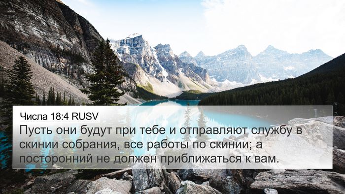 Числа 18:4 RUSV Bible Verse Image