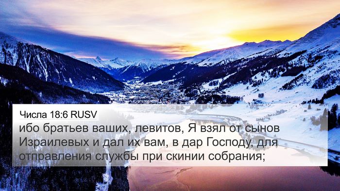 Числа 18:6 RUSV Bible Verse Image