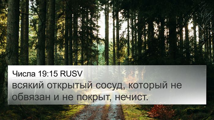 Числа 19:15 RUSV 4K Wallpaper - всякий открытый сосуд, - 4K Wallpaper Bible Verse