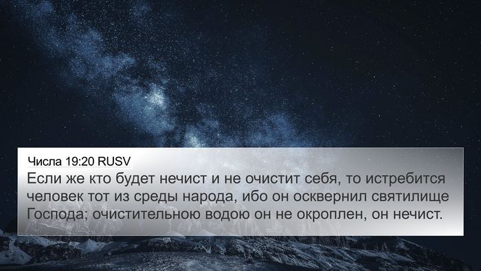 Числа 19:20 RUSV Bible Verse Image