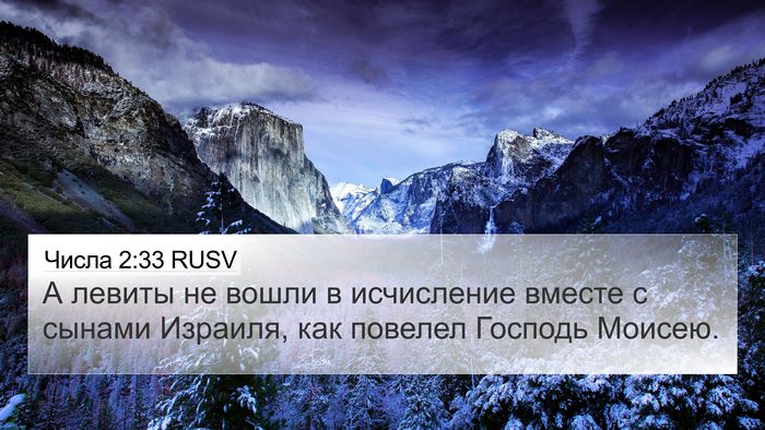 Числа 2:33 RUSV Bible Verse Image