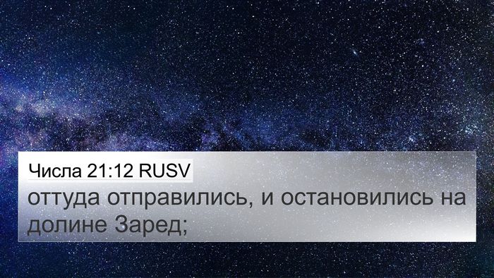 Числа 21:12 RUSV Bible Verse Image