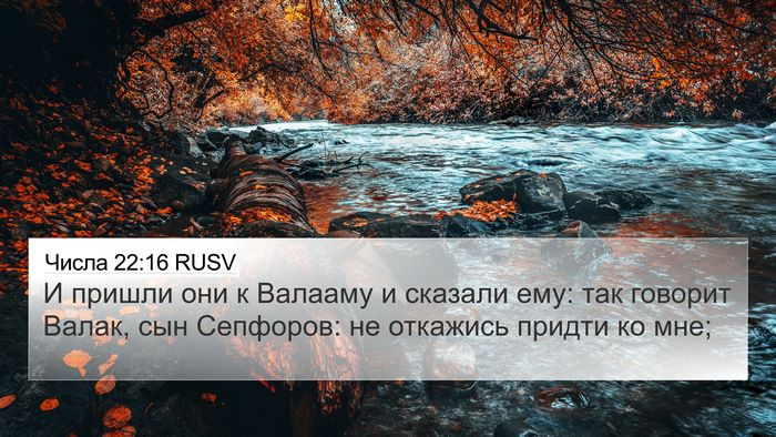 Числа 22:16 RUSV 4K Wallpaper - И пришли они к Валааму и - 4K Wallpaper Bible Verse
