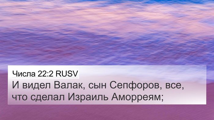 Числа 22:2 RUSV Bible Verse Image