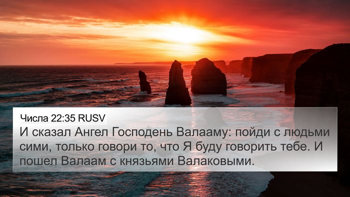 Числа 22:35 RUSV Bible Verse Image