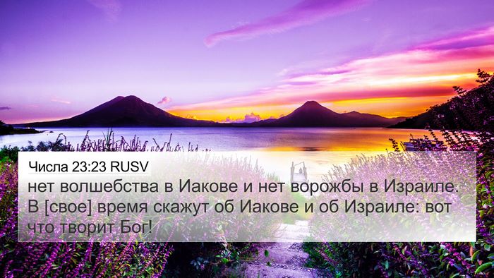 Числа 23:23 RUSV Bible Verse Image