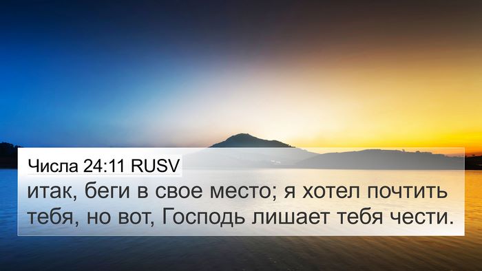 Числа 24:11 RUSV Bible Verse Image
