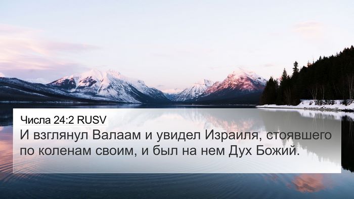 Числа 24:2 RUSV Bible Verse Image