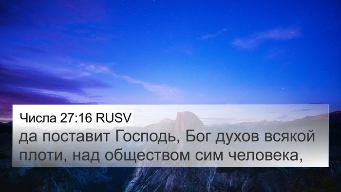 Числа 27:16 RUSV Bible Verse Image