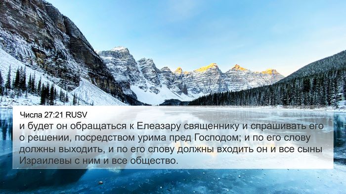 Числа 27:21 RUSV Bible Verse Image