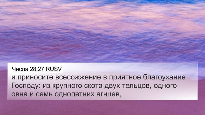 Числа 28:27 RUSV Bible Verse Image