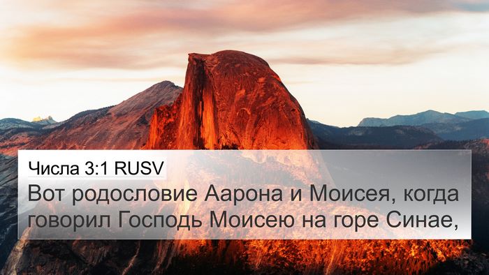 Числа 3:1 RUSV Bible Verse Image