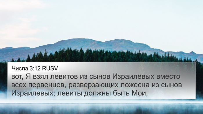 Числа 3:12 RUSV 4K Wallpaper - вот, Я взял левитов из - 4K Wallpaper Bible Verse