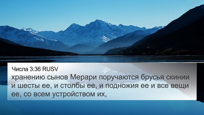 Числа 3:36 RUSV Bible Verse Image