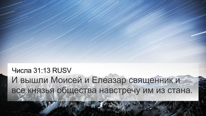 Числа 31:13 RUSV 4K Wallpaper - И вышли Моисей и Елеазар - 4K Wallpaper Bible Verse