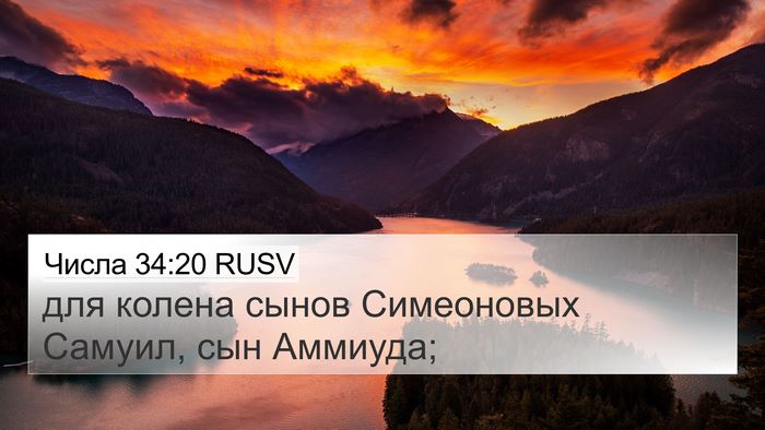 Числа 34:20 RUSV 4K Wallpaper - для колена сынов - 4K Wallpaper Bible Verse