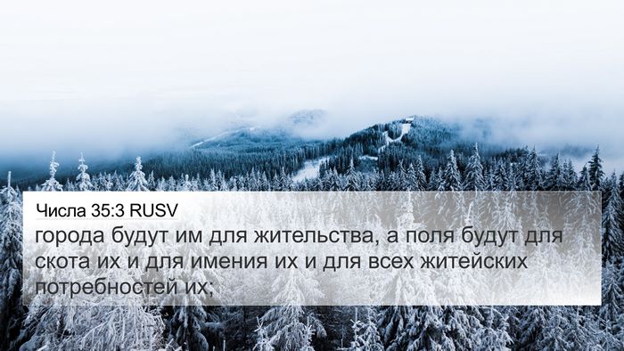 Числа 35:3 RUSV 4K Wallpaper - города будут им для - 4K Wallpaper Bible Verse