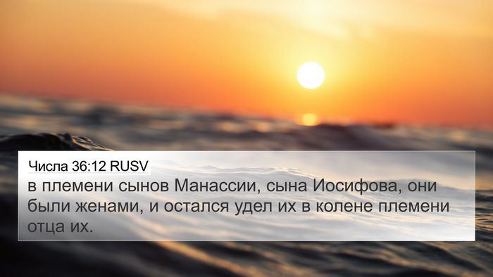 Числа 36:12 RUSV Bible Verse Image