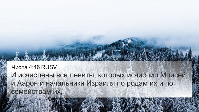Числа 4:46 RUSV 4K Wallpaper - И исчислены все левиты, - 4K Wallpaper Bible Verse