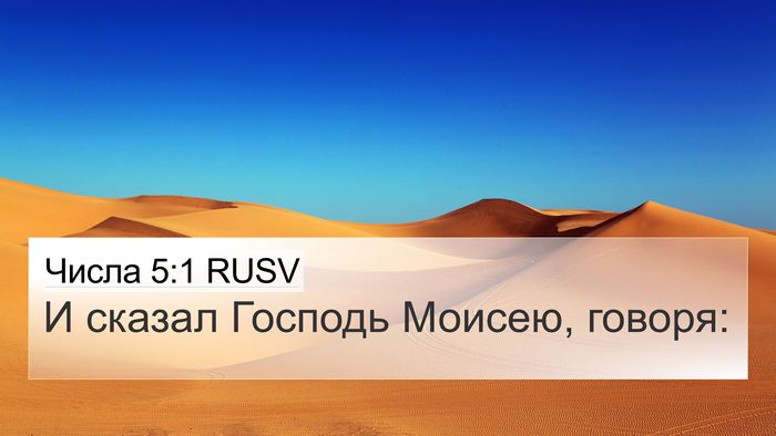 Числа 5:1 RUSV Bible Verse Image