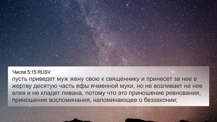 Числа 5:15 RUSV Bible Verse Image