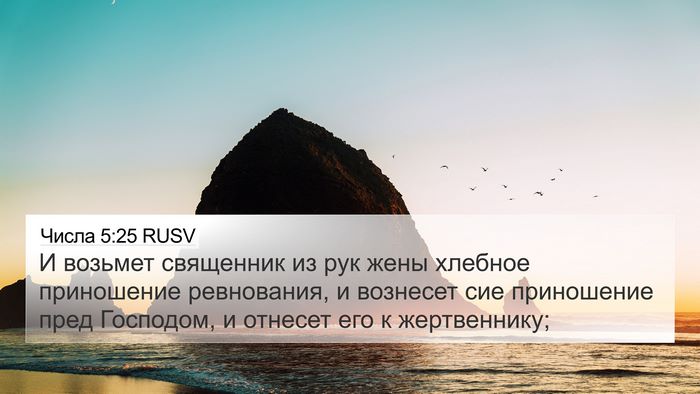 Числа 5:25 RUSV 4K Wallpaper - И возьмет священник из рук - 4K Wallpaper Bible Verse