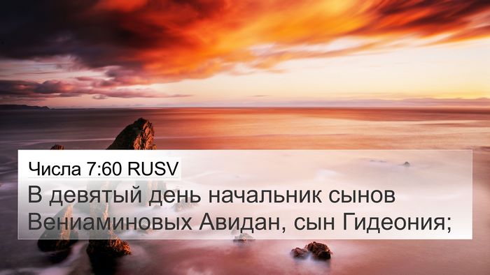Числа 7:60 RUSV Bible Verse Image