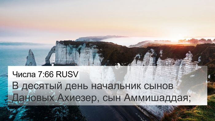 Числа 7:66 RUSV Bible Verse Image