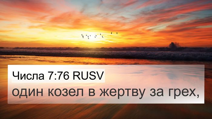 Числа 7:76 RUSV 4K Wallpaper - один козел в жертву за - 4K Wallpaper Bible Verse