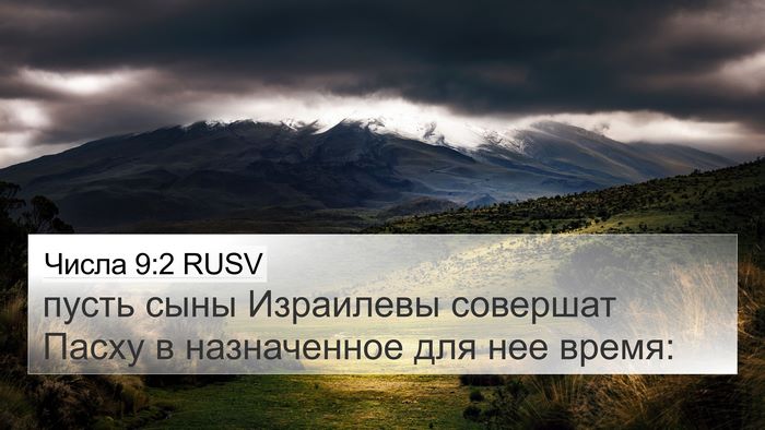 Числа 9:2 RUSV Bible Verse Image