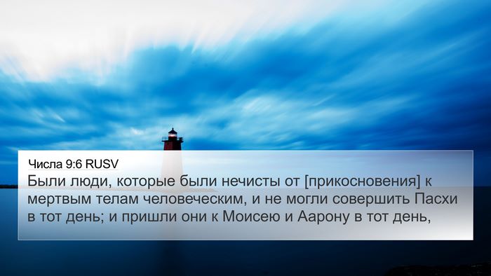 Числа 9:6 RUSV Bible Verse Image