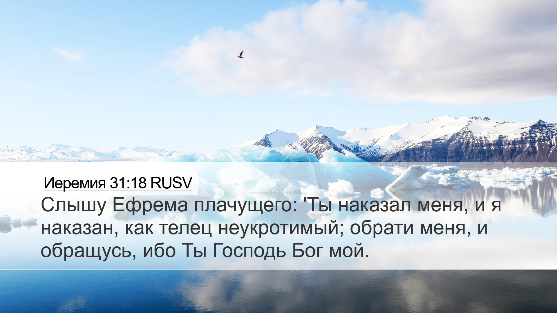 Иеремия 31:18 RUSV Desktop Wallpaper - Слышу Ефрема плачущего: 'Ты