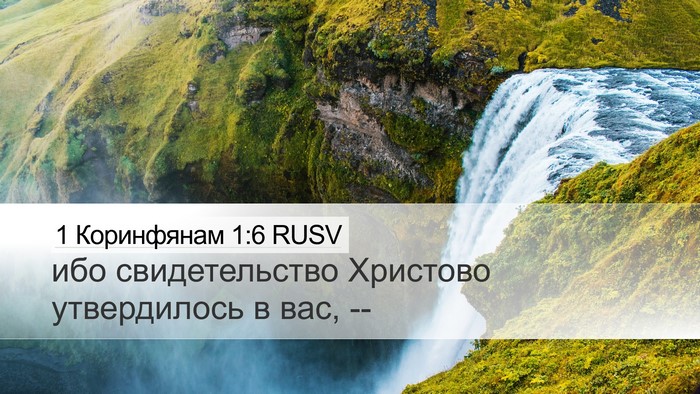 1 Коринфянам 1:6 RUSV Bible Verse Image