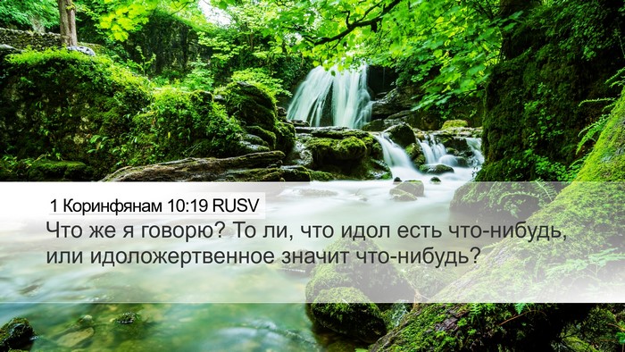 1 Коринфянам 10:19 RUSV Bible Verse Image